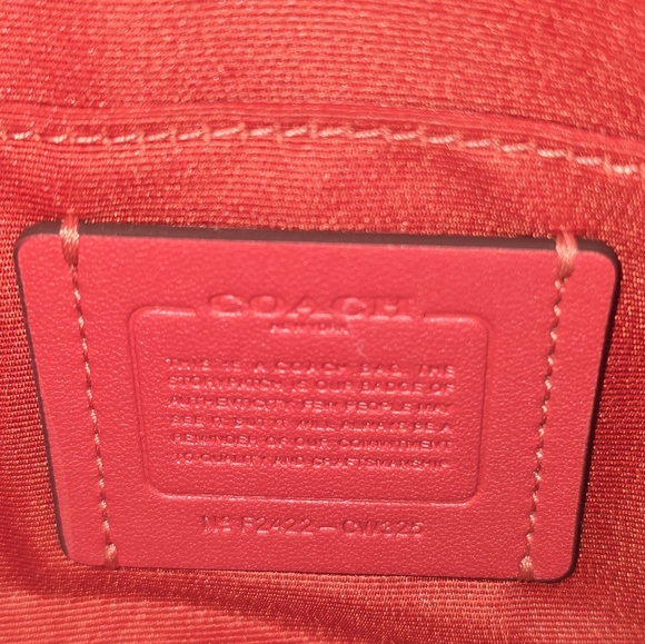 COACH Mini Rowan File Bag In Signature Walnut/Red Color - Picture 6 of 10